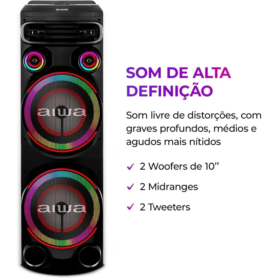 Caixa de Som Torre Bluetooth 2300W AWS-T2W-02 — foto 4