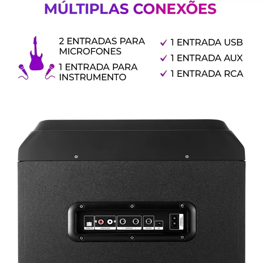 Caixa de Som Torre Bluetooth 2300W AWS-T2W-02 — foto 6