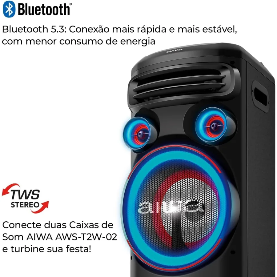 Caixa de Som Torre Bluetooth 2300W AWS-T2W-02 — foto 8